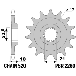 PBR Front Sprocket-2160-14