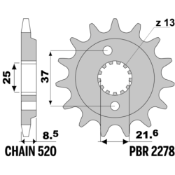 PBR Front Sprocket