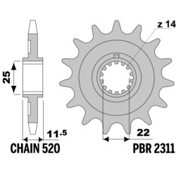 PBR Front Sprocket