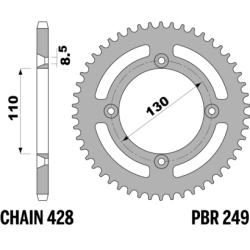 PBR Rear Aluminium Sprocket