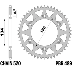 PBR Rear Aluminium Sprocket