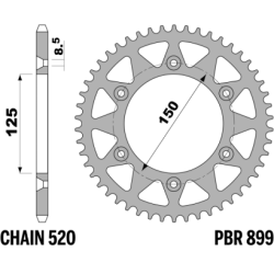 PBR Orange Alloy Sprocket
