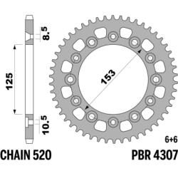 PBR Rear Alloy Sprocket-Replaces 0288-48TA & 0289-48TA