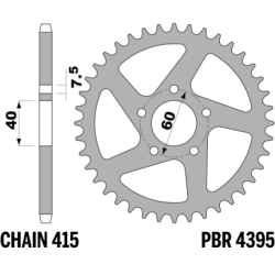 PBR Rear Aluminium Sprocket