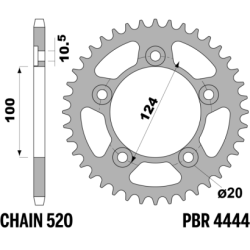 PBR Alloy Rear Sprocket